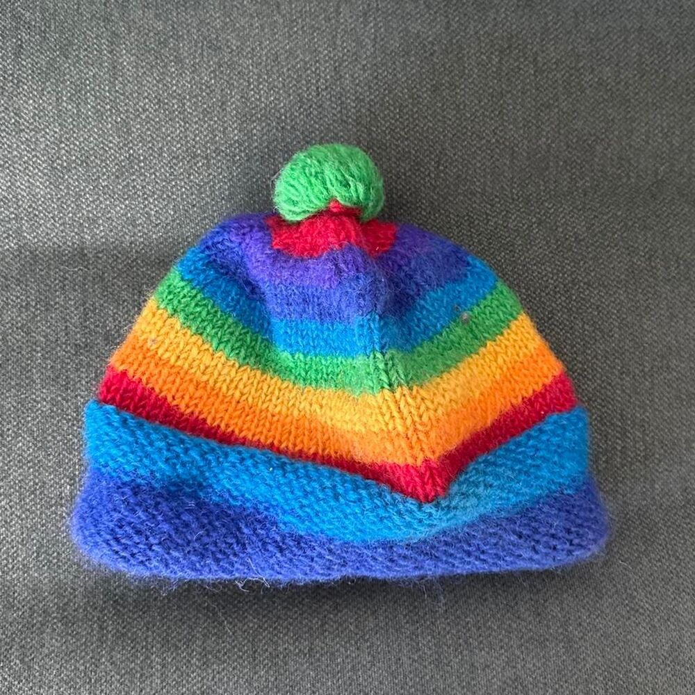Rainbow Knit beanie